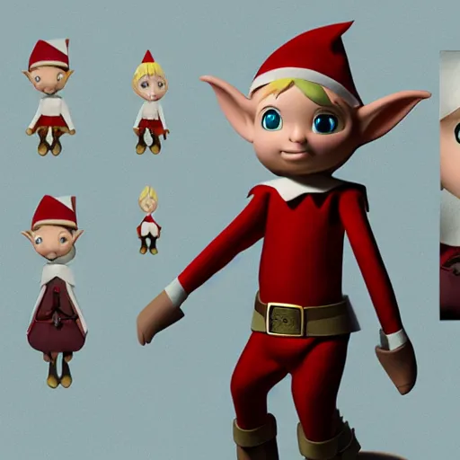 Prompt: an elf with short blonde hair, small ears and a flat jawline, character art, concept art