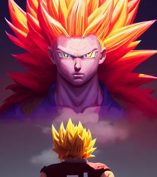 highly detailed portrait of super saiyan patrick | Stable Diffusion ...