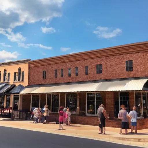 Prompt: Walton's five and dime, Bentonville Arkansas