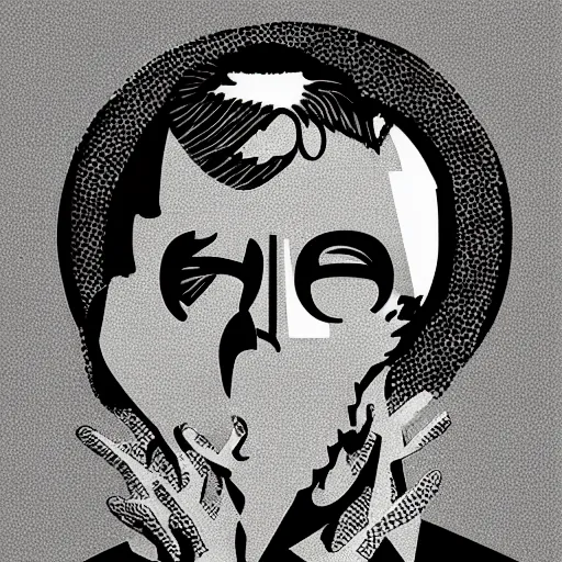 Image similar to contemporary graphic design portrait of holy ghost by paul rand