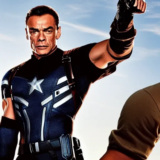 Prompt: jean claude van damme as the winter soldier