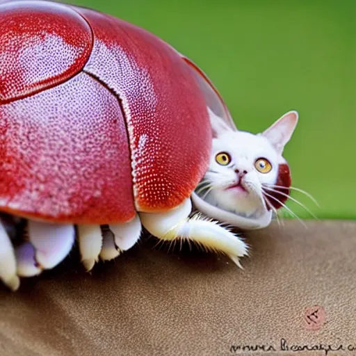 Image similar to a hermitcrab - cat - hybrid, animal photography