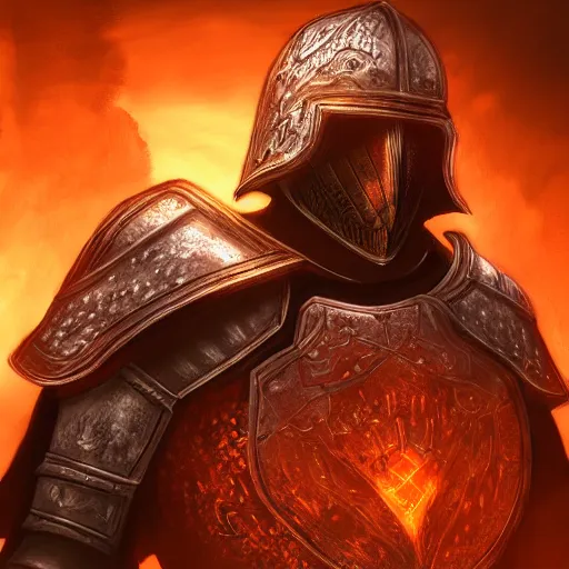 Image similar to medieval armor glowing with red light, elder scrolls online, world of warcraft, highly detailed, deviant art, 4 k