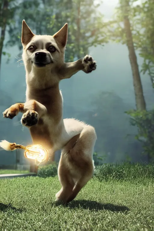 Prompt: funny dog tries to catch its own tail. realistic, refined, detailed, cinematic lighting, unreal engine, 8 k, hd extremely detailed. 4 k. award winning. ultra realistic photo.