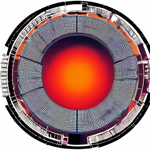 Prompt: cross-section of a tokamak reactor,