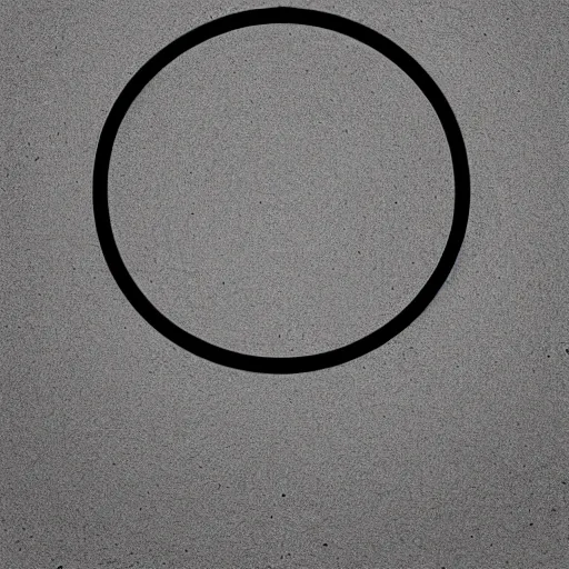 Image similar to a perfect circle, the outer edge of the circle is the silhouette of a city skyline, black and white, minimalist, in the style of a line drawing