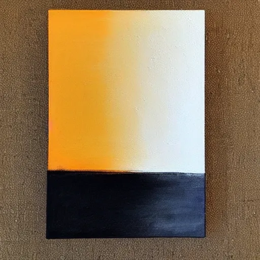Prompt: abstract minimalist painting, interesting relationship within the composition, gestural lines, minimalism, white sketchbook style, paint on canvas, power washed texture, masterpiece,