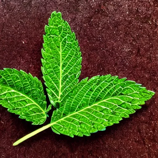 Image similar to close up of a mint leaf