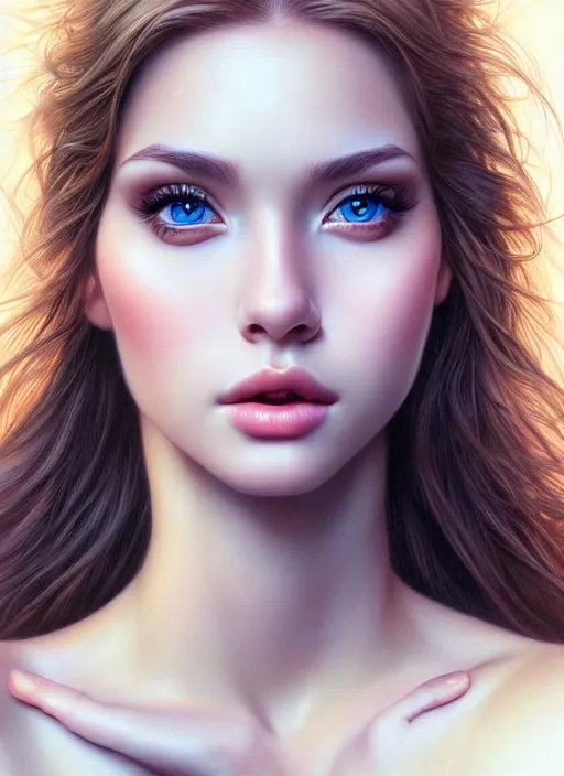 Image similar to a gorgeous female photo, professionally retouched, realistic, smooth face, perfect eyes, symmetrical, full body shot, wide angle, sharp focus on eyes, 8 k high definition, insanely detailed, intricate, elegant, art by artgerm