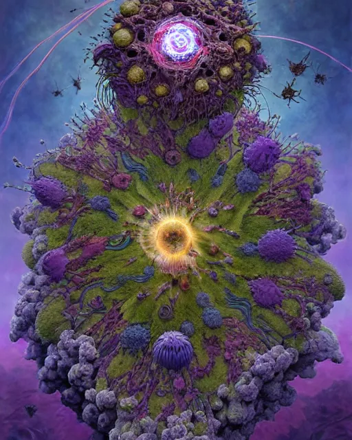 Prompt: the platonic ideal of flowers, rotting, insects and praying of cletus kasady carnage thanos dementor wild hunt doctor manhattan chtulu mandelbulb mandala howl's moving castle botw davinci heavy rain, d & d, fantasy, ego death, decay, dmt, psilocybin, concept art by greg rutkowski and ruan jia