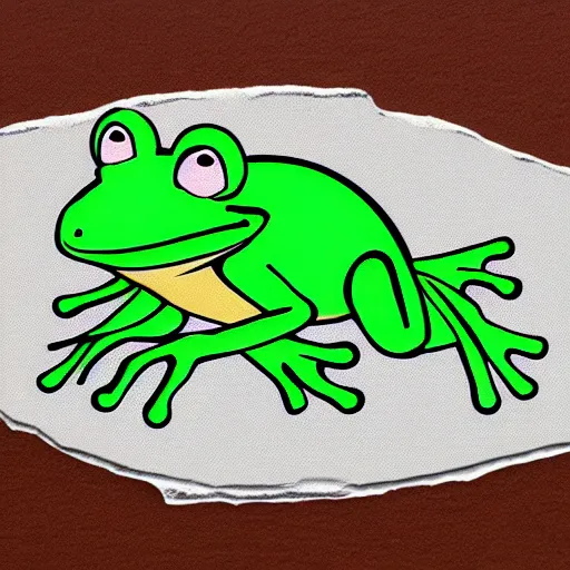 Prompt: frog inspired by geometric shapes