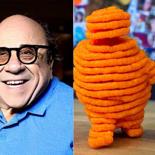 Image similar to danny devito the cheeto