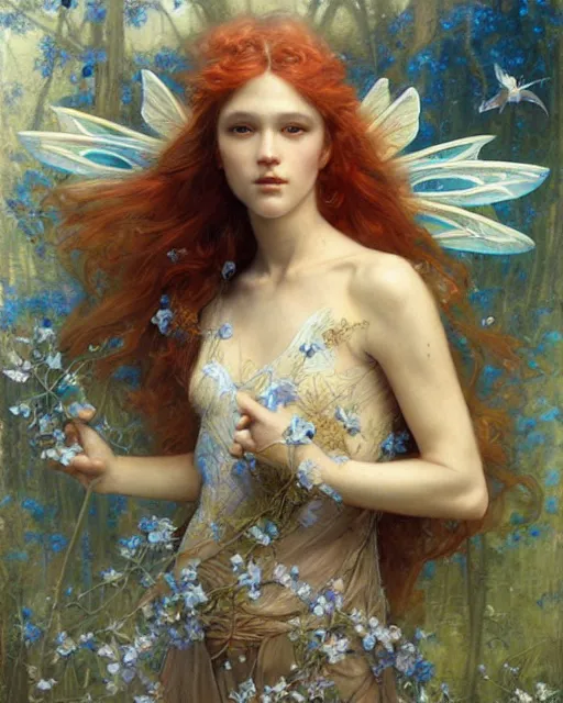 Image similar to a beautiful fairy, oil painting, by Edgar Maxence and Ross Tran and Michael Whelan