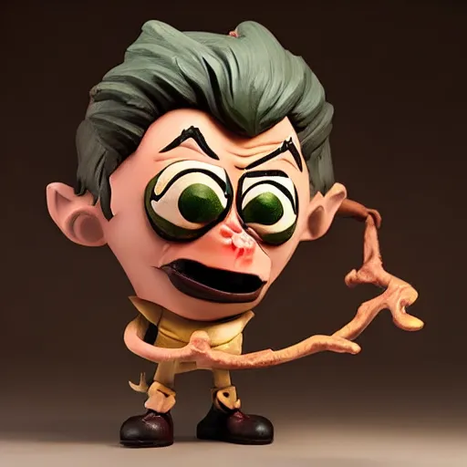 Image similar to don't starve wilson toy statue, sensual, cinematic, studio light, 8 k