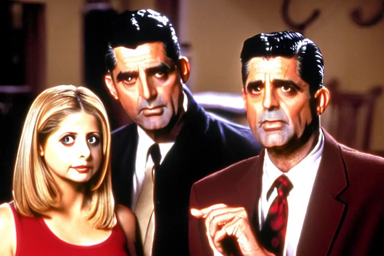 Image similar to sarah michelle gellar as buffy and cary grant as giles in buffy the vampire slayer