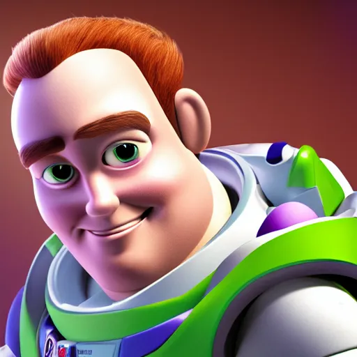 Prompt: portrait of buzz lightyear as real human
