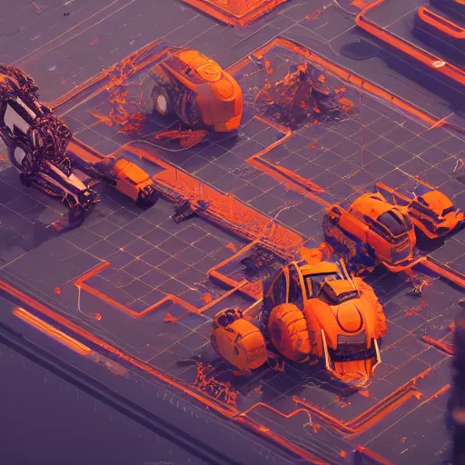 Prompt: factorio inserters, intricate artwork by tooth wu and wlop and beeple. octane render, trending on artstation, greg rutkowski very coherent symmetrical artwork. cinematic, hyper realism, high detail, octane render, 8 k, orange and black tones