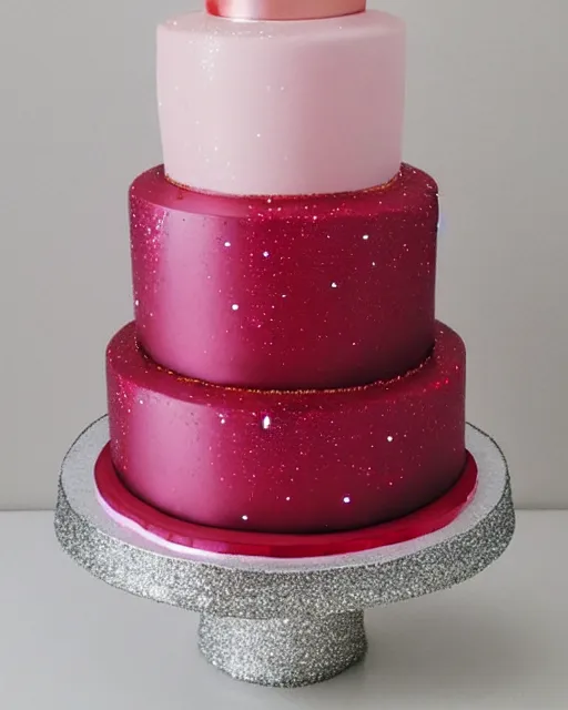 Image similar to elegant quartz raspberry wedding cake dripping fondant, stylized, sparkling, glitter, gilding, ornate, sylvain sarrailh, joongwon jeong