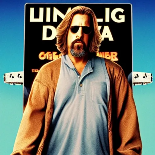 Prompt: the big lebowski, movie poster