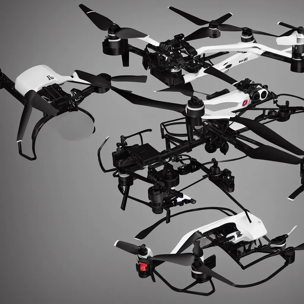 Image similar to a dji fpv drone made of carbon fiber vector art