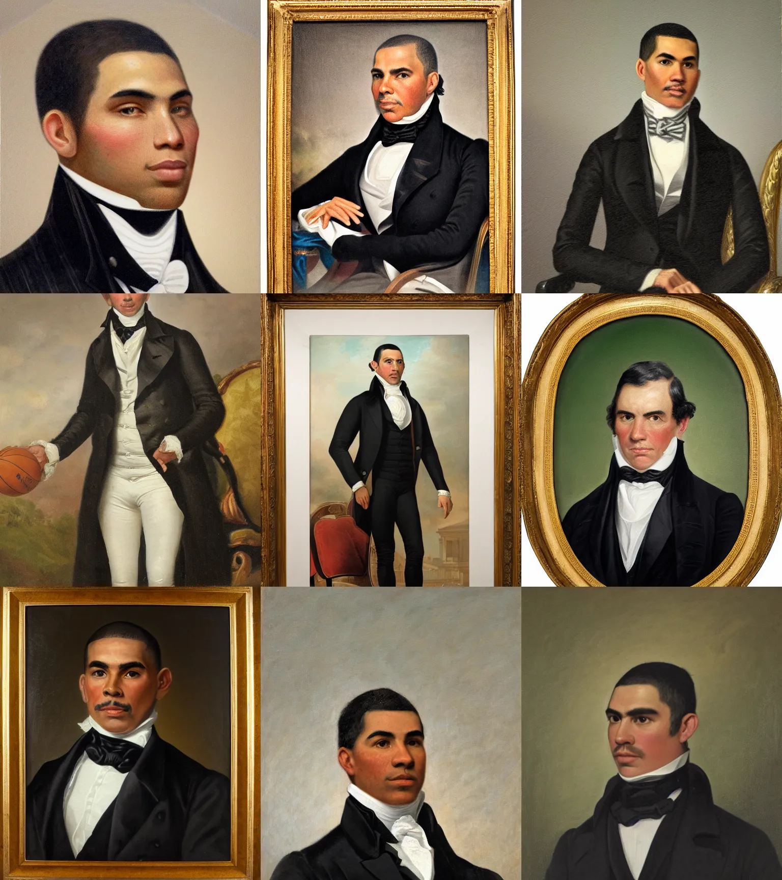 Prompt: Jayson Tatum, Boston Celtics Jayson Tatum 6th President of the United States, 1825-1829, Portrait by George Peter Alexander Healy in 1858. Oil on canvas, 62 x 47 inches, White House Collection/White House Historical Association