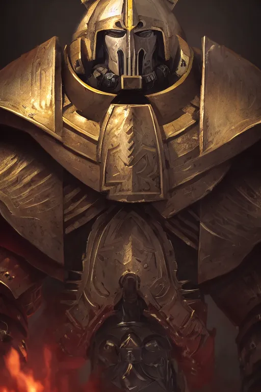 Image similar to armor portrait heros warhammer 4 0 k horus heresy fanart - the primarchs emperor by johannes helgeson animated with vfx concept artist & illustrator global illumination ray tracing hdr fanart arstation zbrush central hardmesh 8 k octane renderer comics stylized