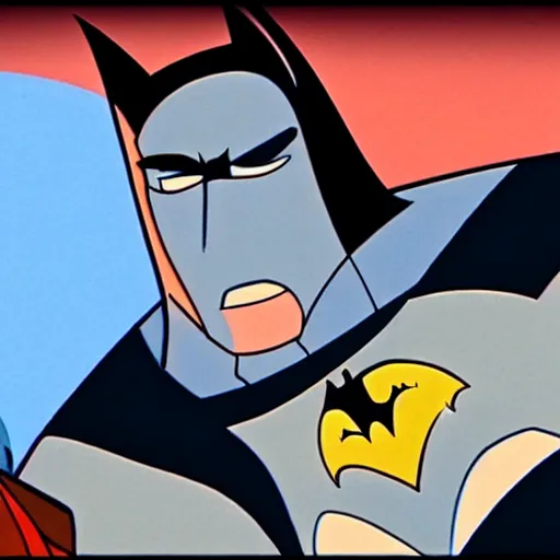 Image similar to screengrab from Batman: the animated series