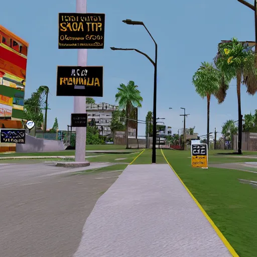 Image similar to pembroke pines florida in gta san andreas game high detail