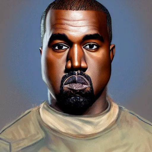 Prompt: Kanye West as a Sci-Fi Soldier, close-up portrait art by Donato Giancola and James Gurney, digital art, trending on artstation