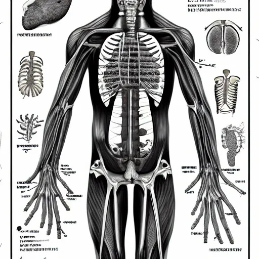 Prompt: A detailed biological anatomical diagram of a minion