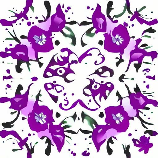 Image similar to Icon for a clothing company called Wild Flower,dark purple background, floral, simple