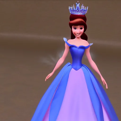 Image similar to a disney princess 3d cgi