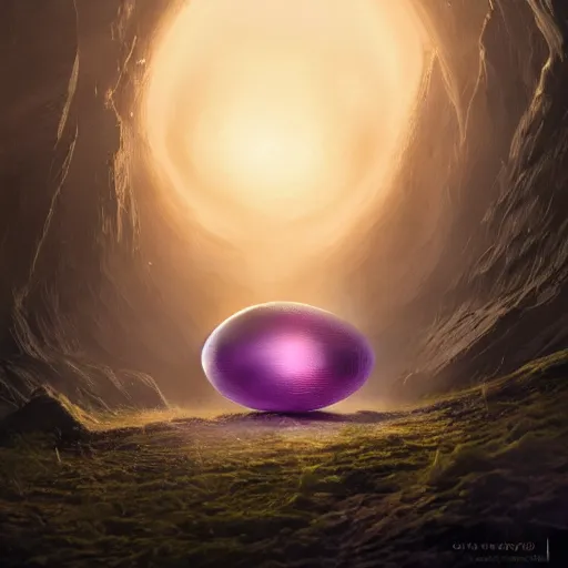 Image similar to An Alien Egg from Aliens, volumetric fog, fantasy, medieval, vivid colors, elegant, concept art, sharp focus, digital art, Hyper-realistic, 4K, Unreal Engine, Highly Detailed, HD, Dramatic Lighting by Brom, trending on Artstation