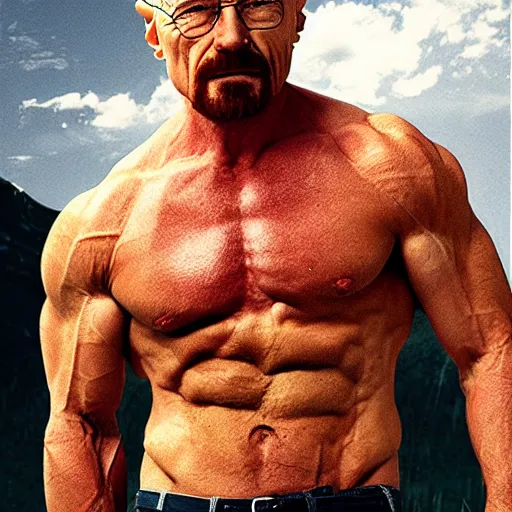 Image similar to Walter white big muscles