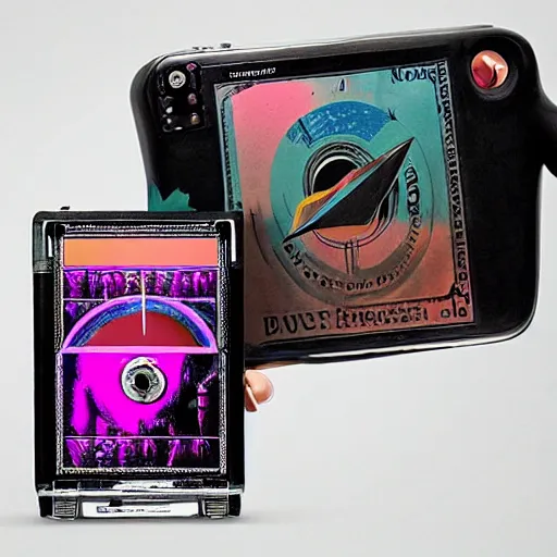 Image similar to the essence of pink floyd, converted into a handheld object