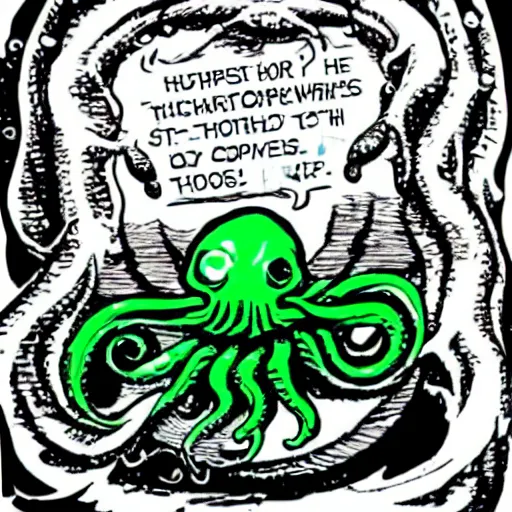 Prompt: cthulhu goes shopping