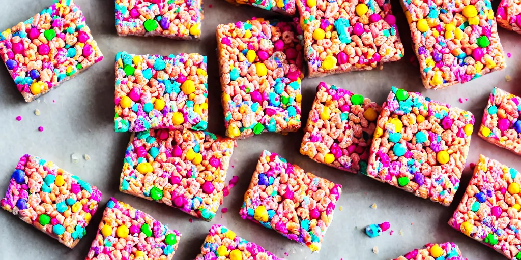 Image similar to food photography, rice krispy treats