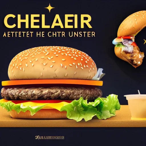 Image similar to cheeseburger is the center of universe, astronomical, vray, award winning