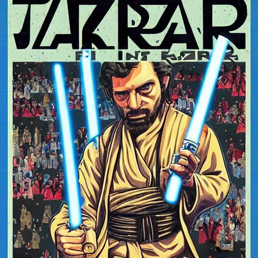 Prompt: jedi rank zappa star wars concert poster - n 9