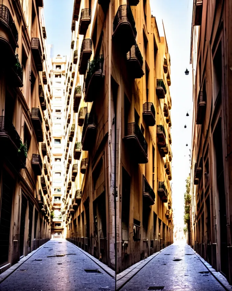 Image similar to abandoned streets of Barcelona