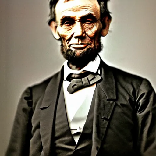 Prompt: color photo of abraham lincoln - 9