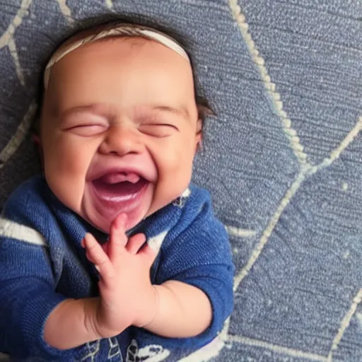 Prompt: cute baby laughing