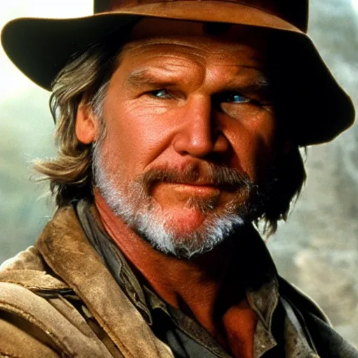 Prompt: jeff bridges as indiana jones