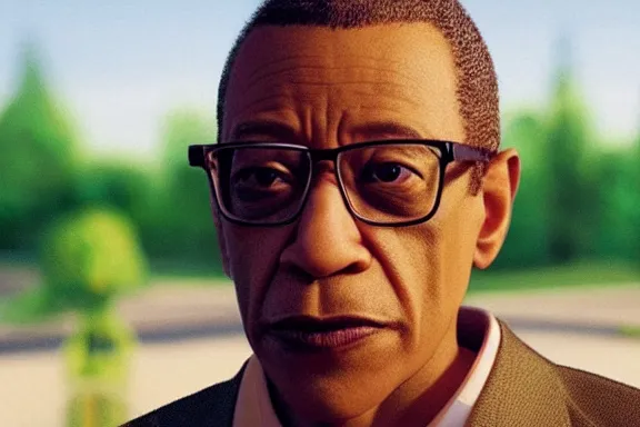 Image similar to “ very very high quality pixar movie screenshot of gus fring, rendered in octane 8 k with detailed cinematic lighting and shading, award - winning crisp details ”