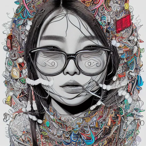 Image similar to the portrait of an incredibly cute and sophisticated koreanwoman partially made of onions of all colors, an ultrafine detailed illustration by james jean, final fantasy, intricate linework, bright colors, behance contest winner, vanitas, angular, altermodern, unreal engine 5 highly rendered, global illumination, radiant light, detailed and intricate environment