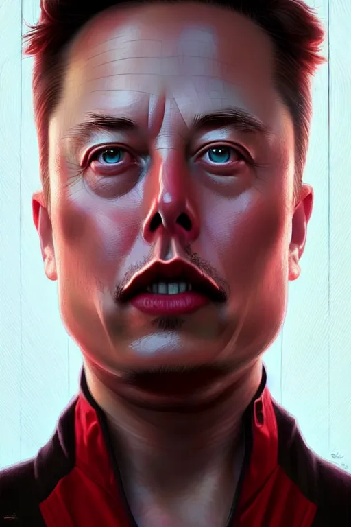 Image similar to elon musk as mario, realistic portrait, symmetrical, highly detailed, digital painting, artstation, concept art, smooth, sharp focus, illustration, cinematic lighting, art by artgerm and greg rutkowski and alphonse mucha