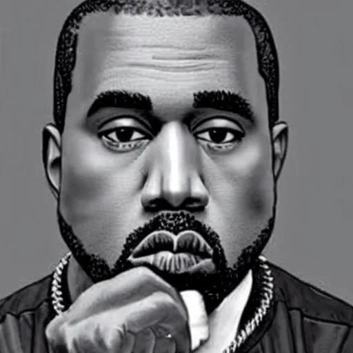 Image similar to presidential portrait of the 45th united states president kanye west