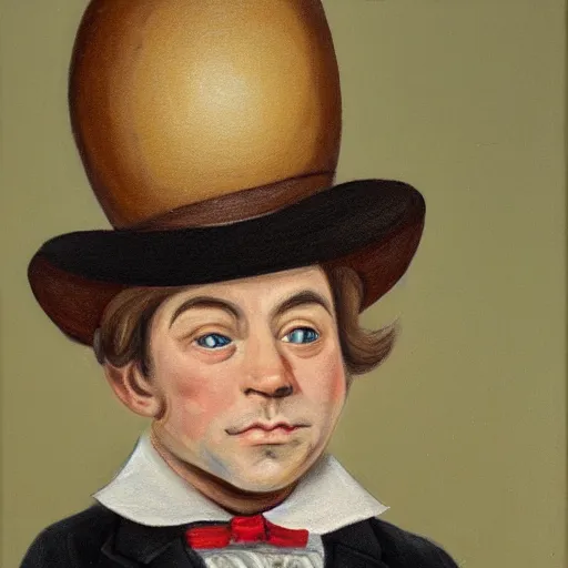 Image similar to detailed portrait painting of a gentleman Dwarf wearing brown tuxedo and top hat