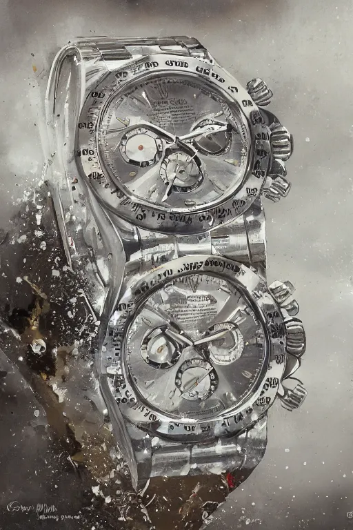 Image similar to rolex watch daytona paul newman, detailed, carl spizwar, ismail inceoglu, sharply rule of thirds, photorealistic shading, focused