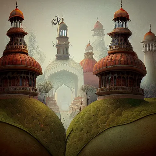 Prompt: taj mahal by gediminas pranckevicius